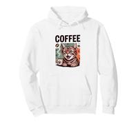 Cute Coffee Latte Art Gift for Mom Cafe Energy Cat Lover Felpa con Cappuccio