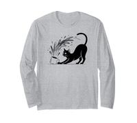 Cute Coffee Latte Art Gift for Mom Cafe Energy Cat Lover Maglia a Manica