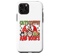 Cute Coffee Lover Cat Mom And Dad Cats Coffee And Books Custodia per iPhone 11 Pro