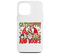 Cute Coffee Lover Cat Mom And Dad Cats Coffee And Books Custodia per iPhone 13 Pro Max