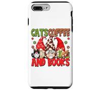Cute Coffee Lover Cat Mom And Dad Cats Coffee And Books Custodia per iPhone 7 Plus/8 Plus