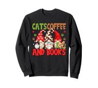 Cute Coffee Lover Cat Mom And Dad Cats Coffee And Books Felpa