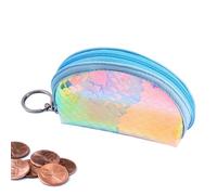 Cute Coin Purse, Change Purse Coin Wallet for Women, PVC Material, Portachiavi Packet Credit Card Holder, Portable Storage Bag for Girls, Mini 4x3 Inches Zipper Closure, Pink, 1 Pack, blu, Se référer