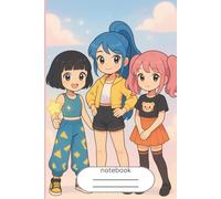 Cute Composition Notebook: 6x9in | 3 Cute Girls in K-Pop Style Idol Outfit |Perfect Journal for kids, Teens, Back to School