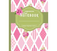 Cute Composition Notebook: Rose Quilt Coquette Aesthetic College Ruled Lined Journal: 7.5x9.75"