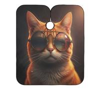 Cute Cool Ginger Cat Mens Donna Uomo Mantella Taglio Capelli Leggera Mantella Parrucchiere Professionale Mantellina Parrucchiere Per Parrucchieri Acconciatura Uso Domestico 168X140Cm