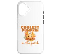 Cute Coolest Pumpkin in the Patch Halloween Thanksgiving Custodia per iPhone 16