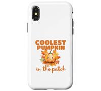 Cute Coolest Pumpkin in the Patch Halloween Thanksgiving Custodia per iPhone X/XS