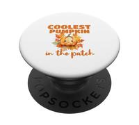 Cute Coolest Pumpkin in the Patch Halloween Thanksgiving PopSockets PopGrip Adesivo
