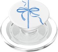 Cute Coquette Blue Bow Aesthetic Pattern Girly Decor PopSockets PopGrip per MagSafe