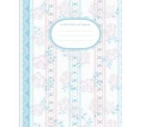 Cute Coquette Composition Notebook College Ruled: Preppy Aesthetic Pastel Blue and Pink Vintage Botanical Floral Journal for School, College, Office and Work