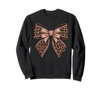Cute Coquette Leopard Bow Design for Fashion Lovers Felpa