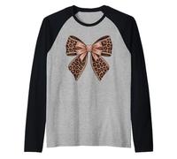 Cute Coquette Leopard Bow Design for Fashion Lovers Maglia con Maniche Raglan