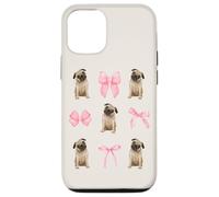 Cute Coquette Pug Pink Bows for Dog Lovers & Pug Owners Custodia per iPhone 12/12 Pro