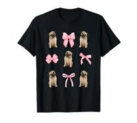 Cute Coquette Pug Pink Bows for Dog Lovers & Pug Owners Maglietta