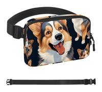 Cute Corgi Dog-1233 - Marsupio unisex, alla moda, per jogging, escursionismo, escursionismo, donna, uomo, Multicolore 06, 1.5x9.0x5.9in/4x23x15cm