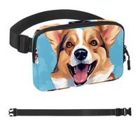 Cute Corgi Dog-1233 - Marsupio unisex, alla moda, per jogging, escursionismo, escursionismo, donna, uomo, Multicolore 07, 1.5x9.0x5.9in/4x23x15cm
