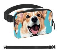 Cute Corgi Dog-1266 - Marsupio unisex alla moda, per jogging, escursionismo, escursionismo, donna, uomo, Multicolore 06, 1.5x9.0x5.9in/4x23x15cm