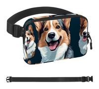 Cute Corgi Dog-1266 - Marsupio unisex alla moda, per jogging, escursionismo, escursionismo, donna, uomo, Multicolore 09, 1.5x9.0x5.9in/4x23x15cm