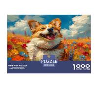 Cute Corgi Jigsaw Puzzle Impossible 1000 Pezzi Decorazione Per La Casa. Giochi Rilassamento E Intelligence Per Adulti E Ragazzi Da 14 Anni 38x26cm/1000pcs