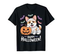Cute Corgi Mummy Dog Funny Halloween Outfit Maglietta