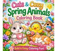 Cute & Cosy Spring Animals - Frühlings-Ausmalbuch - Bold & Easy Coloring Fun: Große, einfache Motive zum Entspannen, Kreativsein und Abschalten. ... und Kinder - Stressabbau & kreative Auszeit