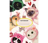 Cute Cottagecore Cats Notebook: College Ruled Lined Composition Book ,Sweet Vintage coquette Cat Aesthetic Journal For Girls , Teens and school