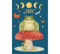 Cute Cottagecore Frog and Mushroom Diary 2026: Week to View