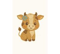 Cute Cow: Daily planner featuring a sweet embroidered cow with a flower accent, ideal for fun planning and country vibes.