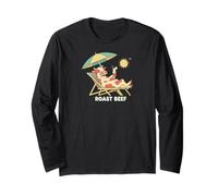Cute Cow On The Beach Vacation Maglia a Manica