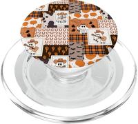 Cute Cowboy Ghost Patchwork Halloween Spooky Western Beige PopSockets PopGrip per MagSafe