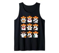 Cute Cowboy Ghosts Halloween Western Spooky Graphic Canotta
