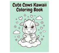 Cute Cows Kawaii Coloring Book: 50 Adorable & Simple Cow Designs for Creativity and Fun