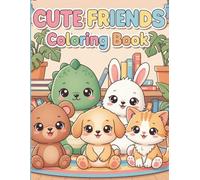 Cute & Cozy Cartoon Coloring Book: Easy Coloring Pages with Adorable Characters for Relaxation