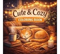 Cute & Cozy Coloring Book: A Bold and Simple Comfort Aesthetic Coloring Book with Relaxing Cozy Home Scenes for Stress Relief