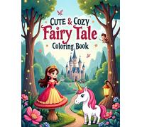 Cute & Cozy Fairy Tale Coloring Book: Simple Bold Coloring Pages with Adorable Fairy Tale Objects for Relaxation, Stress Relief, and Creative Fun for Kids and Adults