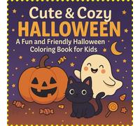 Cute & Cozy Halloween A Fun and Friendly Halloween Coloring Book for Kids: Over 50 Not-So-Spooky Pages with Ghosts, Pumpkins, Witches & More - Perfect for Ages 3-7