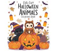 Cute & Cozy Halloween Animals Coloring Book: 35 Adorable Designs of Pumpkins, Pets & Autumn Fun for Kids, Teens & Families