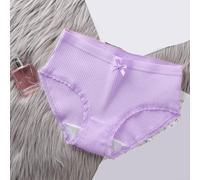 Cute & Cozy - Intimo da donna per tutti i giorni a vita media, su misura per i giorni scolastici; sottolineando morbidezza e stile (M viola)