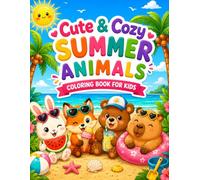 Cute & Cozy Summer Animals: Coloring book for kids