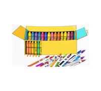 Cute Crayons Box - Cappello di Halloween con stampa a copertura completa, per festival, feste e feste con tessuto lavabile in lavatrice