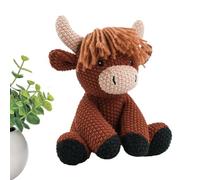 Cute Crochet Cow Toys - Home Decorations - Rustic Handmade Cattle Figurines | Cute Cow Desk Decor Him Her Couple Girlfriend Boyfriend Kids Desk Bookshelf Home Party Favors Women Men