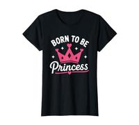 Cute Crown Inspirational Quote Girls Born To Be Princess Maglietta