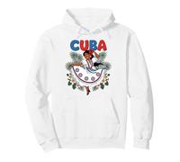 Cute Cuban Girl Cuba Traditional Dance Flowers Latina Felpa con Cappuccio