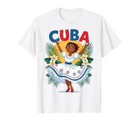 Cute Cuban Girl Cuba Traditional Dance Flowers Latina Maglietta