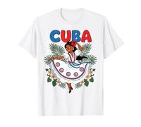 Cute Cuban Girl Cuba Traditional Dance Flowers Latina Maglietta