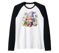 Cute Daisy Flower Accessories For Spring Floral Garden Gnome Maglia con Maniche Raglan