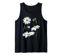 Cute Daisy Flower Motif for Women Botanical Sketch Floral Canotta