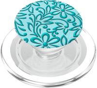 Cute Daisy Flower Pattern For Hippie Mom And Summer Aqua PopSockets PopGrip per MagSafe