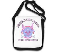 Cute Death Metal Angel Death in My Metal Not in My Meals Borsa a tracolla bianca